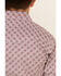 Wrangler 20X Boys' AC Red Geo Print Long Sleeve Snap Western Shirt , Burgundy, hi-res