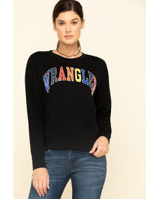 Wrangler Modern Women's Black Sweatshirt , Black, hi-res