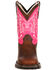 Image #4 - Durango Toddler Girls' Let Love Fly Western Boots - Square Toe, Brown, hi-res