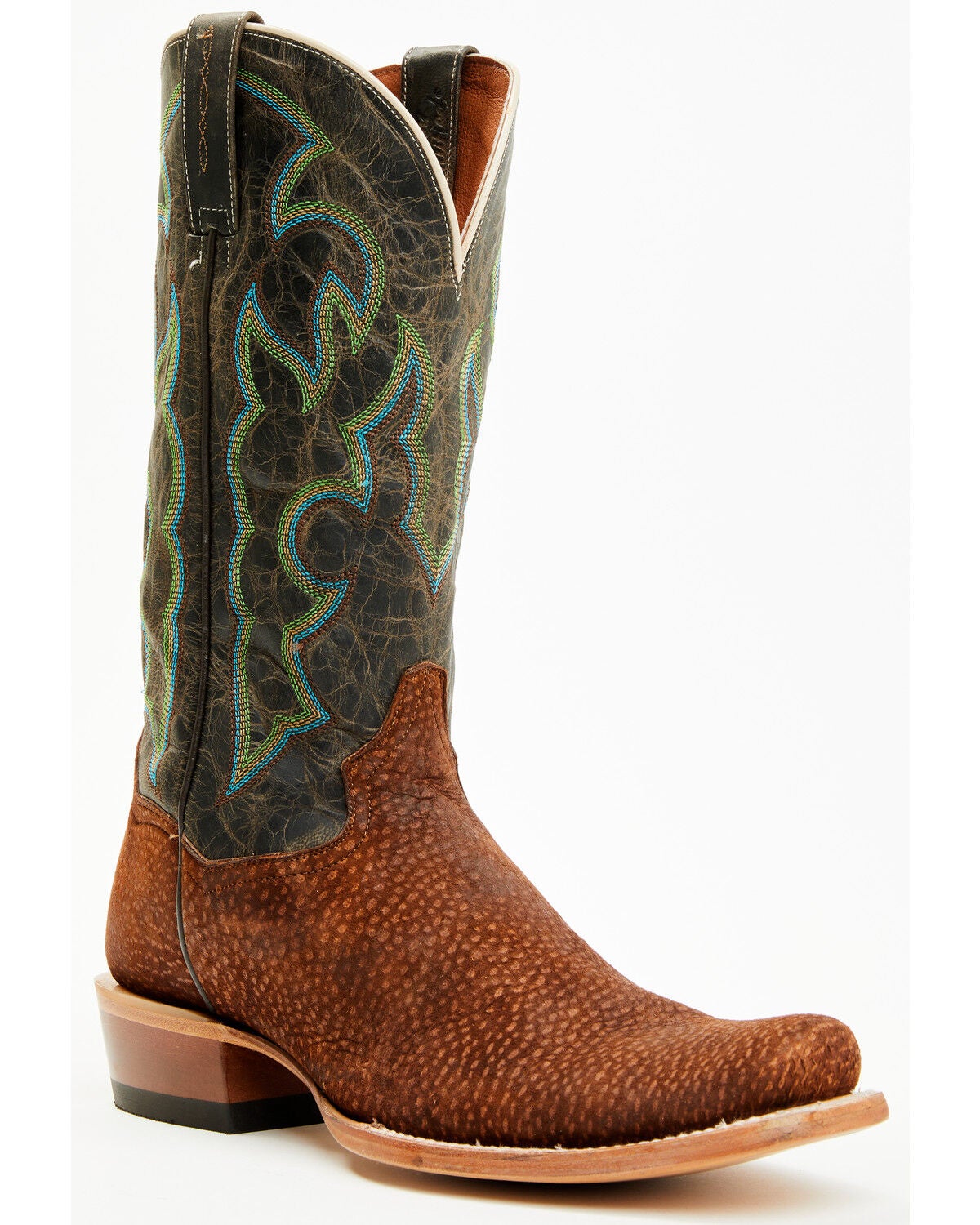 Dan Post Men's Cappy Exotic Carpincho Western Boots - Square Toe, Black, hi-res