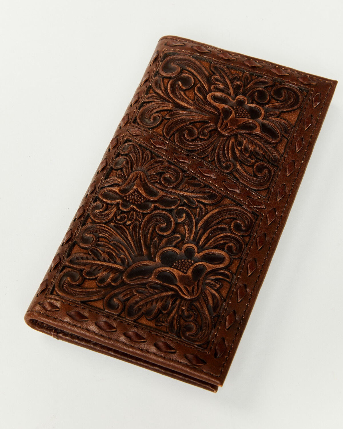 Cody James Men's Landry Tooled Bifold Rodeo Wallet, Brown, hi-res
