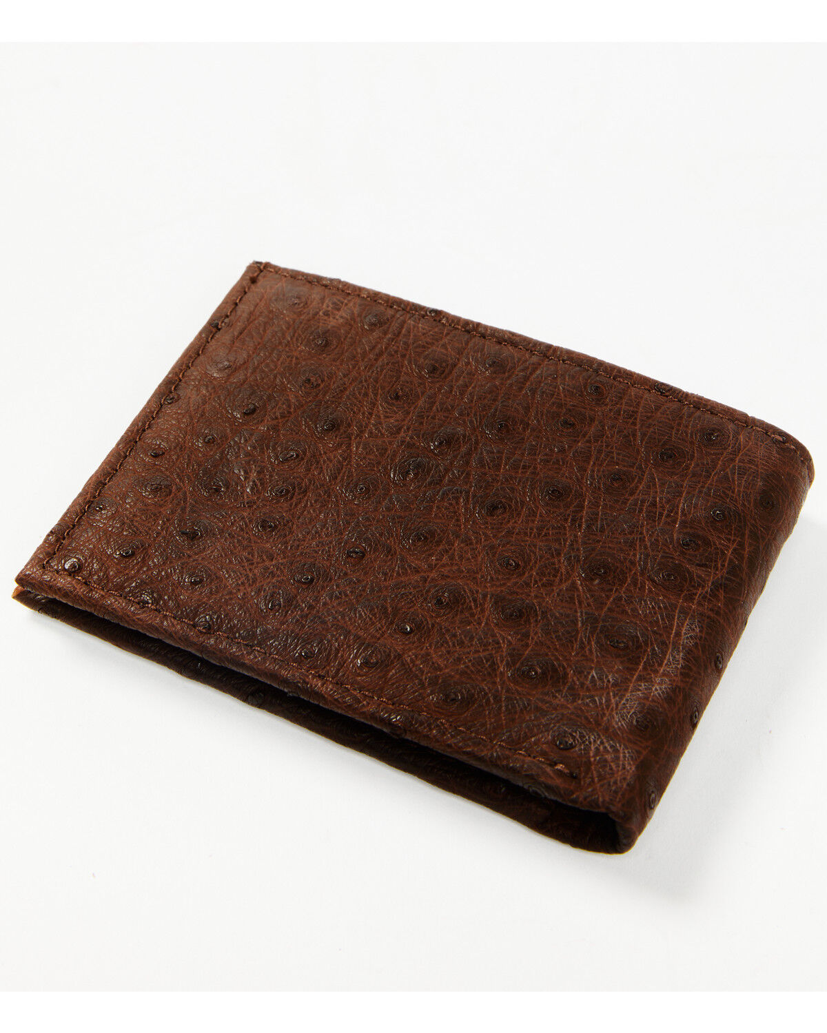 Image #2 - Cody James Men's Brown Exotic Ostrich Leather Bifold Wallet, Brown, hi-res