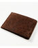 Cody James Men's Brown Exotic Ostrich Leather Bifold Wallet, Brown, hi-res