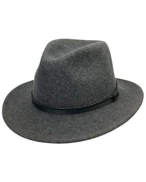 Black Creek Men's Crushable Wool Hat, Grey, hi-res