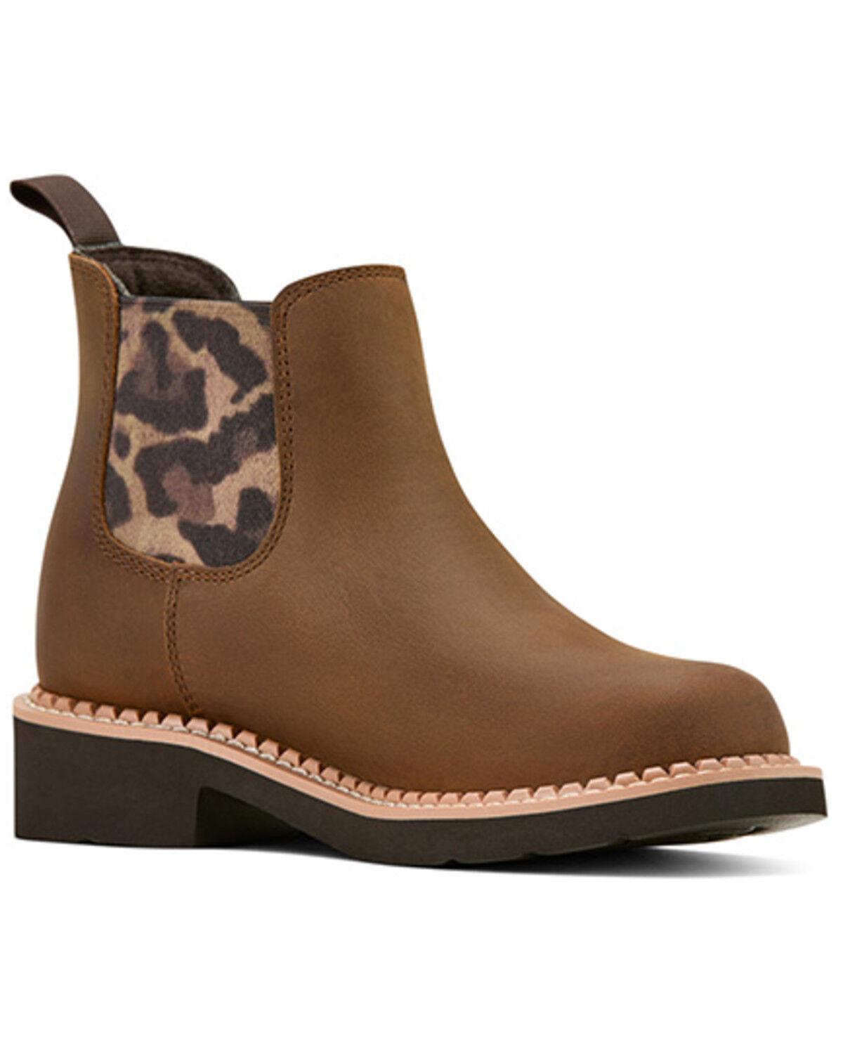 Image #1 - Ariat Girls' Fatbaby Chelsea Boots - Round Toe, Brown, hi-res