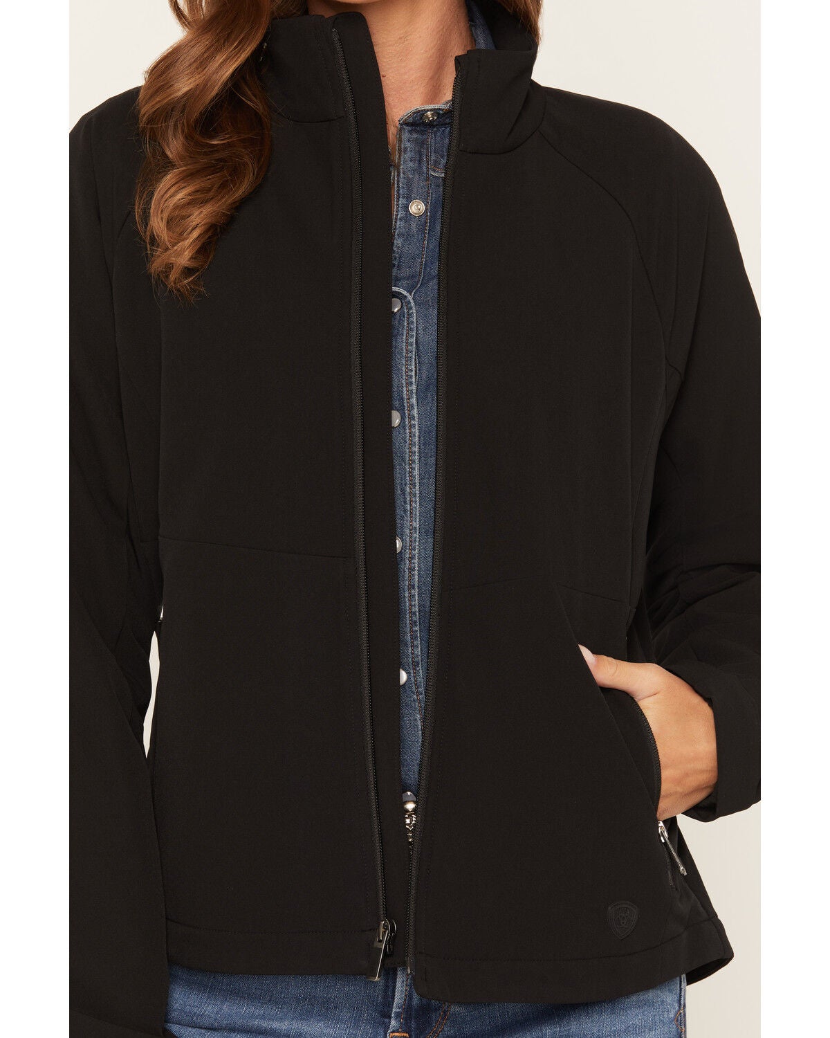 Image #3 - Ariat Women's Atlas Concealed Carry Softshell Jacket, Black, hi-res
