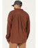 Image #5 - Brothers and Sons Men's Tencel Plaid Long Sleeve Button Down Western Flannel Shirt, Dark Orange, hi-res