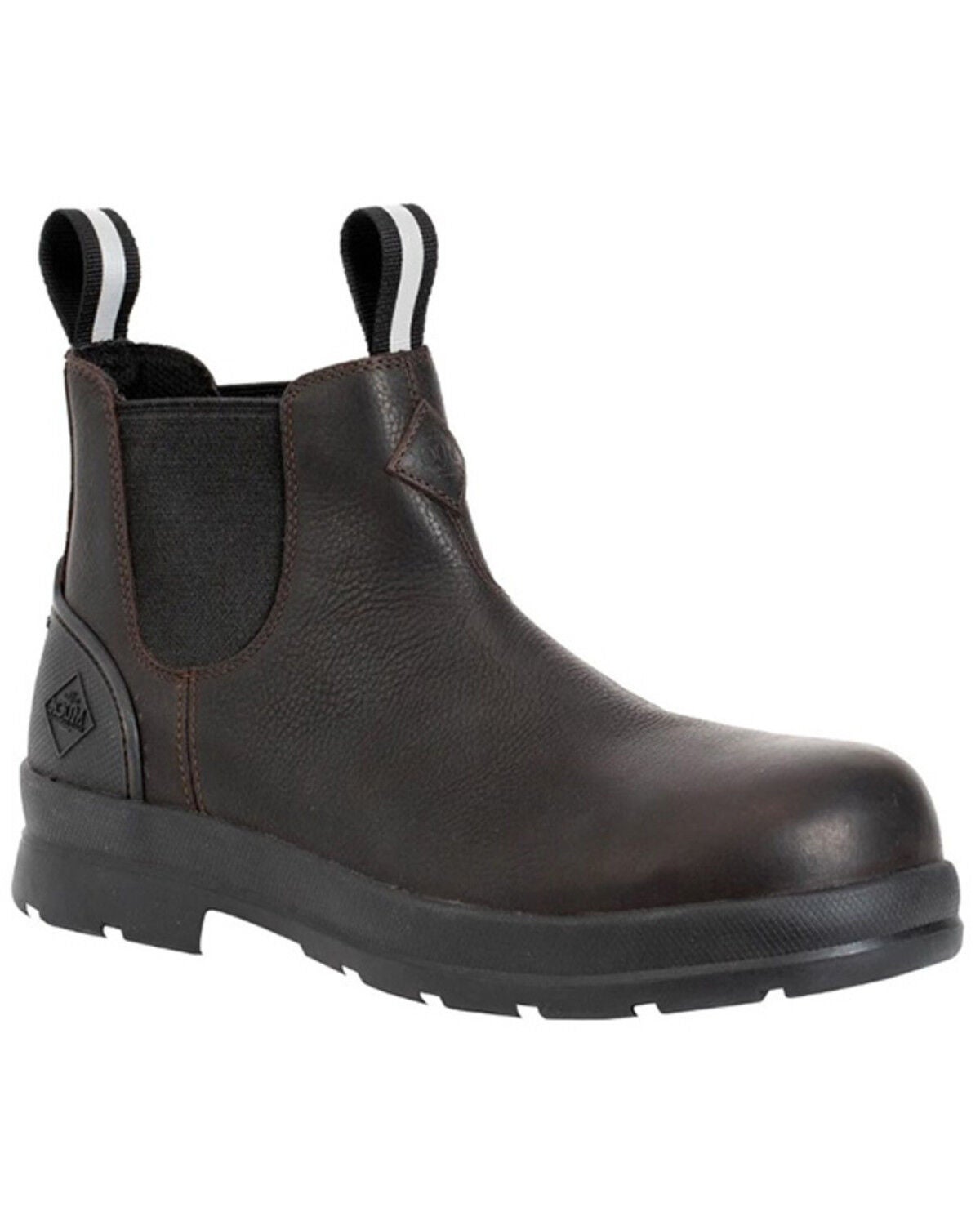 Muck Boots Men's Chore Farm Leather Chelsea Boots - Composite Toe, Black, hi-res