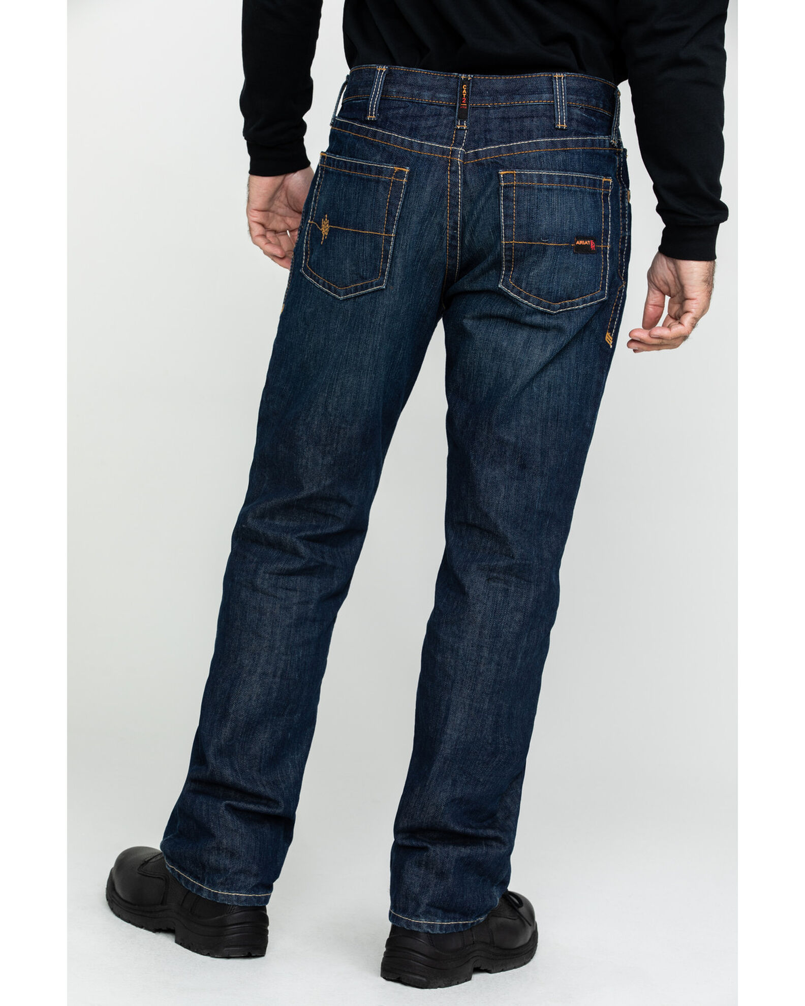 Image #1 - Ariat Men's Shale FR Relaxed Bootcut Work Denim Jeans, Denim, hi-res