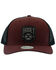 Image #2 - Hooey Men's Bronx Rubber Patch Trucker Cap, Burgundy, hi-res