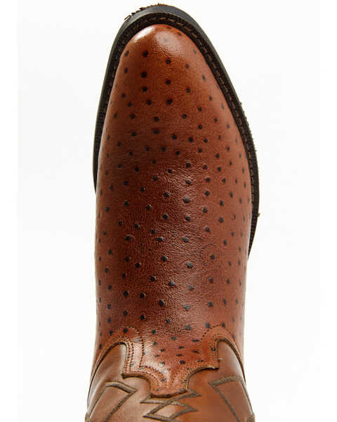 Image #6 - Laredo Men's Ostrich Print Western Boots - Medium Toe, Tan, hi-res