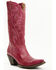 Image #1 - Idyllwind Women's Coming Up Roses Leather Western Boots - Snip Toe , Magenta, hi-res