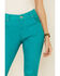Image #3 - Ranch Dress'n Women's Jade Cowhide Print Super Flare Jeans, Jade, hi-res