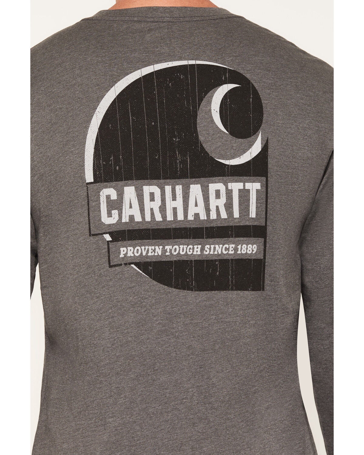 Image #4 - Carhartt Men's Irvine Relaxed Fit Long Sleeve Graphic Work T-Shirt, Charcoal, hi-res