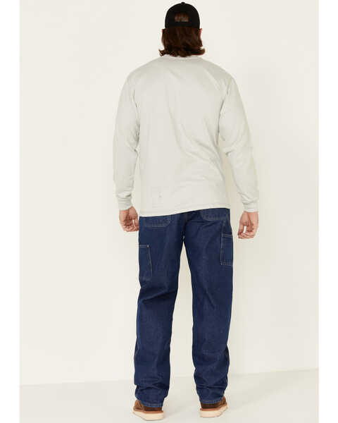 Carhartt Men's Flame-Resistant Signature Denim Dungaree Work Jeans, Denim, hi-res