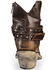 Image #7 - Liberty Black Women's Volcano Brass Studded Harness Booties - Pointed Toe , Brown, hi-res
