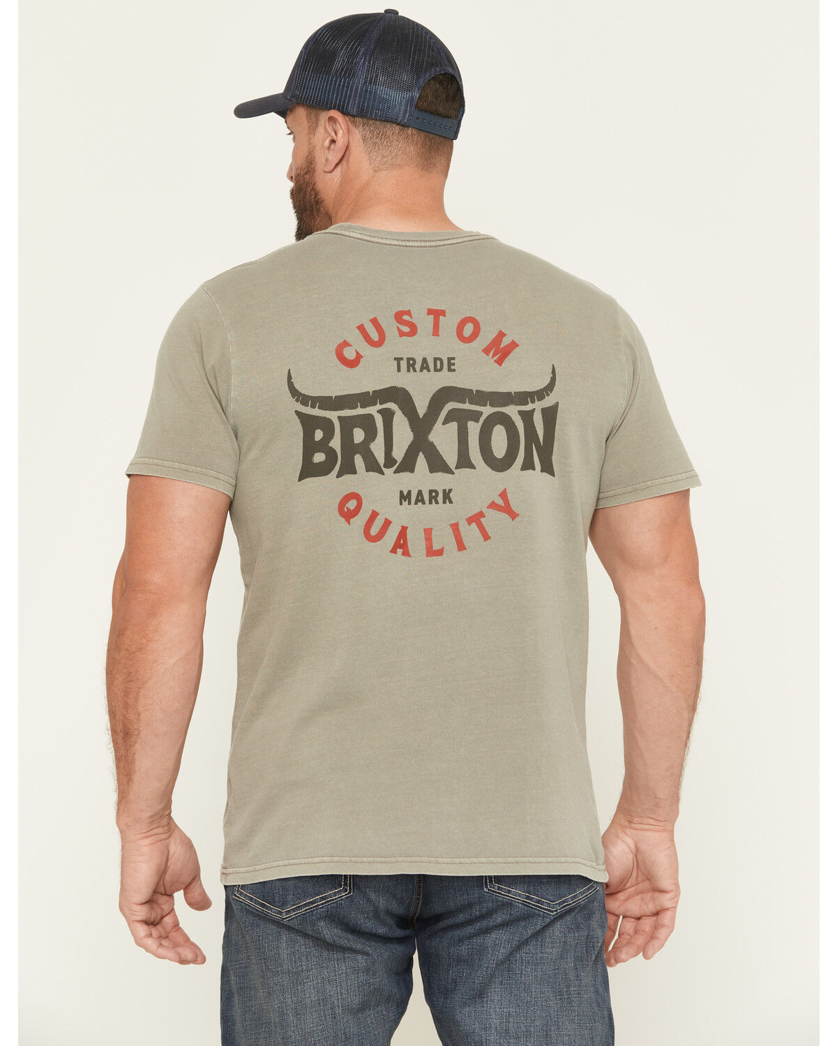 Image #1 - Brixton Men's Gibson Short Sleeve Graphic T-Shirt, Taupe, hi-res