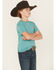 Image #3 - Rock & Roll Denim Boys' Skeleton Short Sleeve Graphic T-Shirt, Teal, hi-res