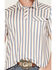 Image #3 - Rock & Roll Denim Men's Striped Short Sleeve Snap Western Polo, Natural, hi-res