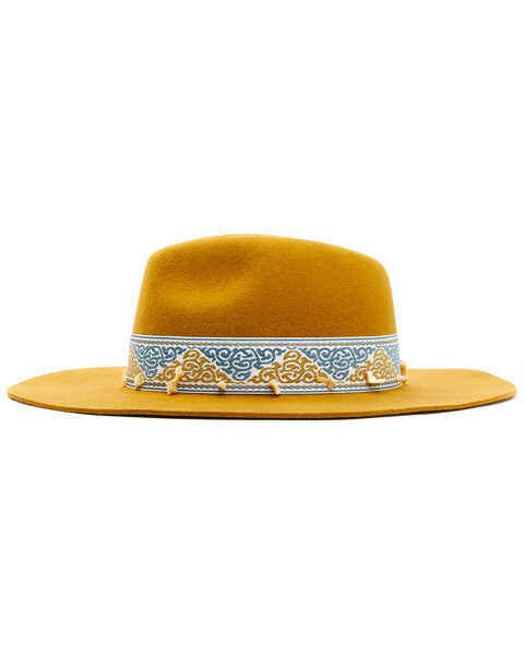Image #3 - Shyanne Women's Spaced Felt Western Fashion Hat , Mustard, hi-res