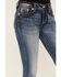 Image #4 - Miss Me Women's Dark Wash Mid Rise Stretch Bootcut Jeans, Dark Wash, hi-res