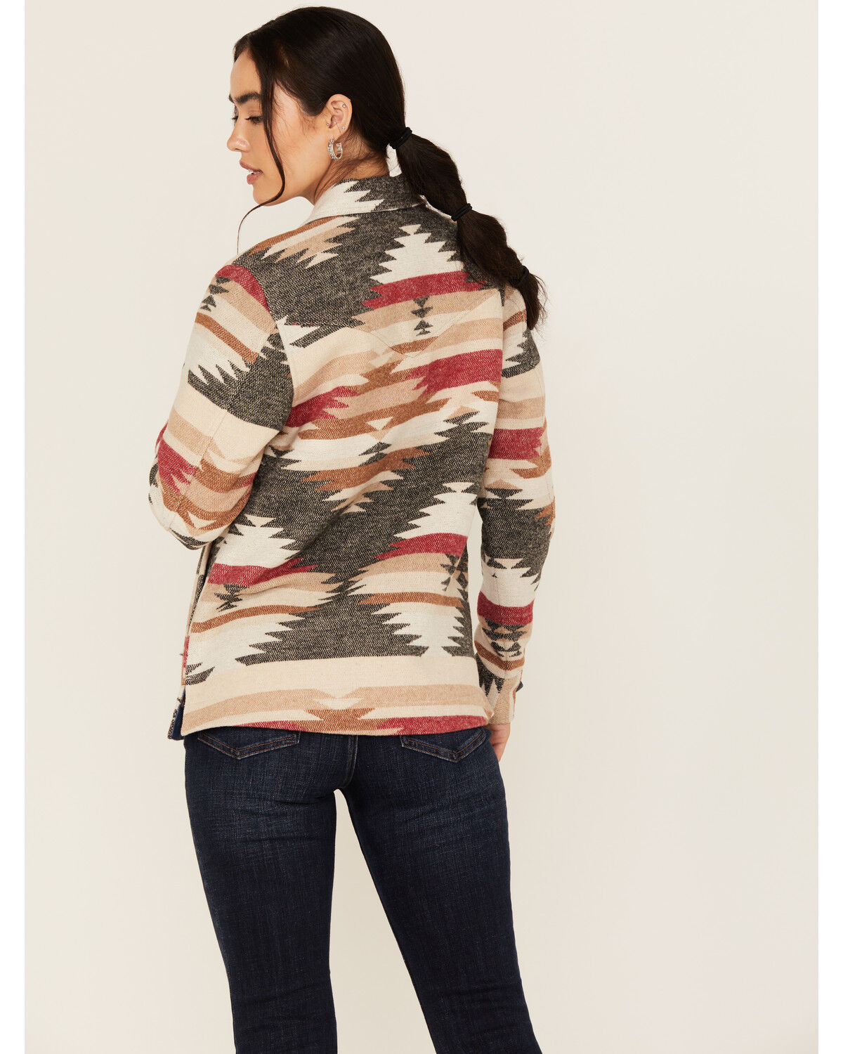Image #4 - Idyllwind Women's Roadhouse Southwestern Print Button-Down Shacket, Ivory, hi-res