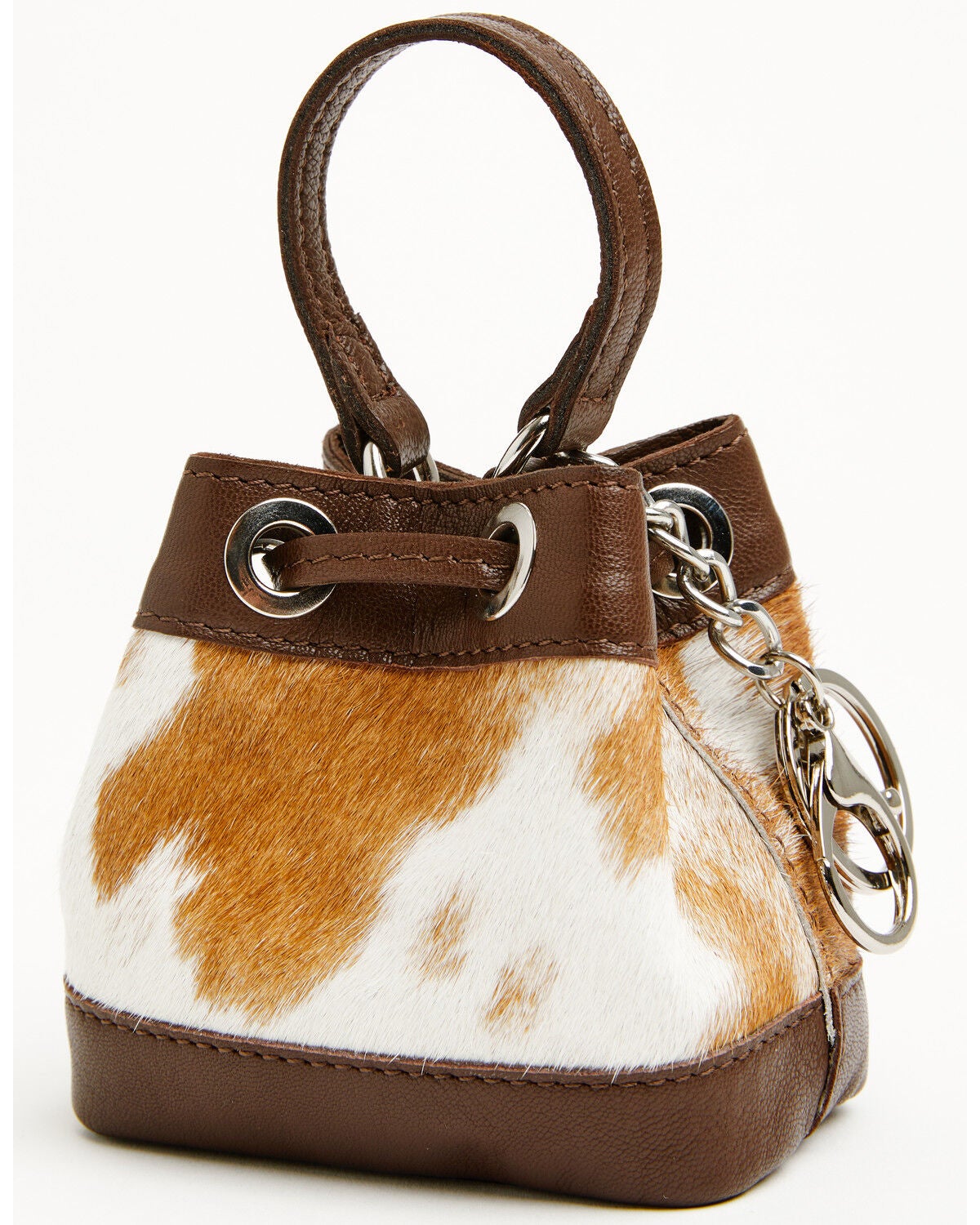Image #4 - Shyanne Aurora Mini Hair-On Bucket Coin Purse Bag Charm, Brown, hi-res