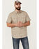 Image #1 - Moonshine Spirit&reg; Men's Vinyl Printed Short Sleeve Snap Western Shirt, Tan, hi-res