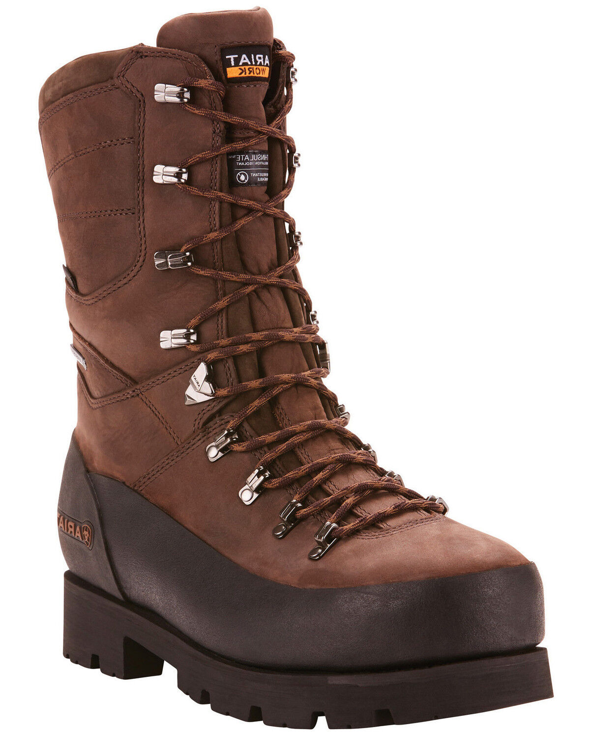 Image #1 - Ariat Men's Linesman Ridge 10" EH Insulated Work Boots - Round Composite Toe, , hi-res