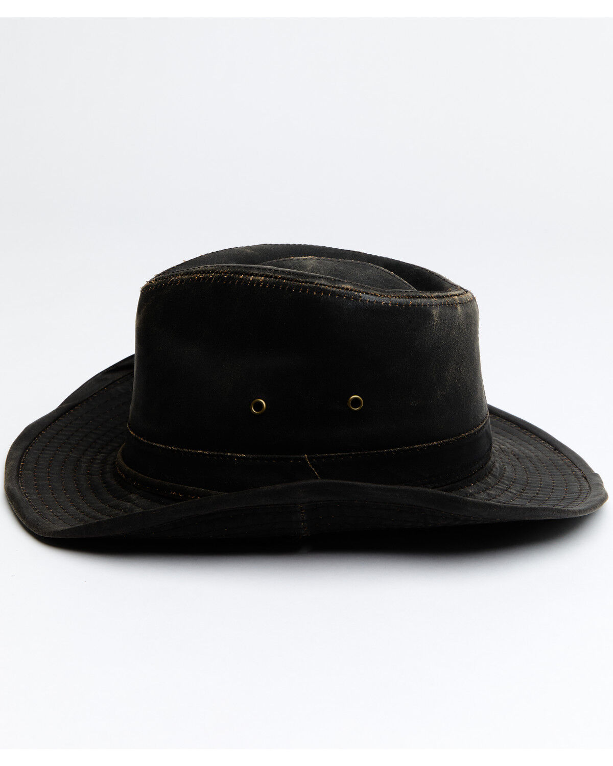 Image #3 - Hawx Men's Outback Weathered Cotton Sun Work Hat, Brown, hi-res