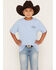 Image #1 - Merch Traffic Boys' Built Ford Tough Short Sleeve Graphic T-Shirt, Blue, hi-res