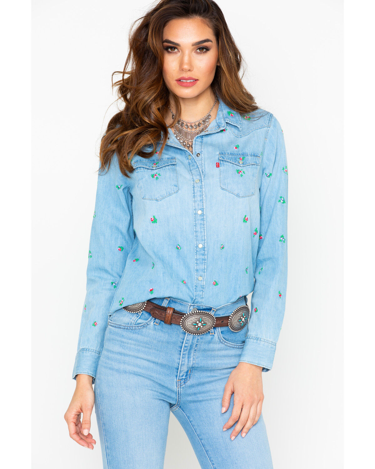 levi's long sleeve denim shirt