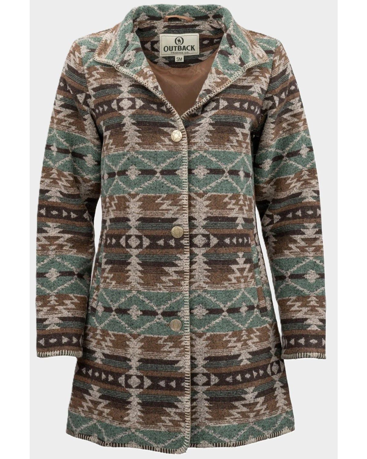Image #1 - Outback Trading Co. Women's Brown Southwestern Moree Jacket, Brown, hi-res