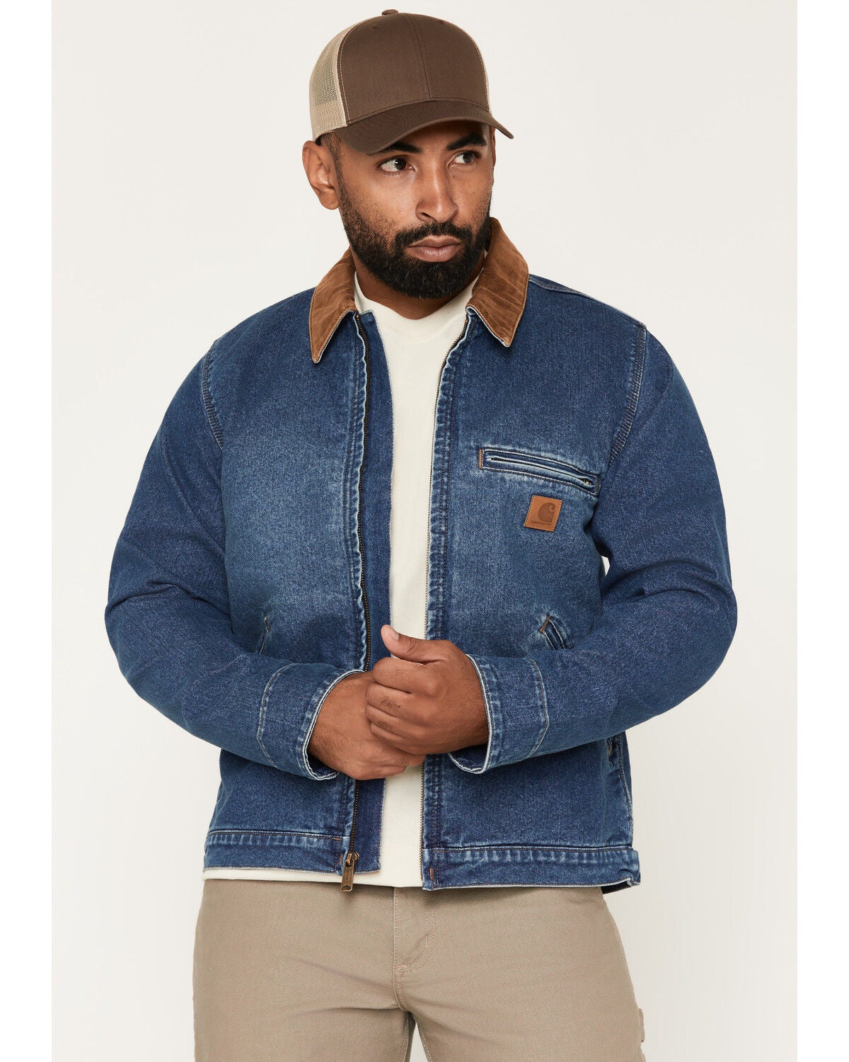 Carhartt Men's Denim Detroit Jacket, Blue, hi-res