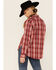 Image #3 - Wrangler Retro Women's Flannel Plaid Shirt, Red, hi-res