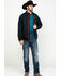 Cinch Men's Dark Gray Zip-Front Bonded Softshell Jacket , Grey, hi-res