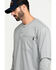 Image #5 - Hawx Men's Men's FR Pocket Henley Long Sleeve Work Shirt , Silver, hi-res