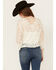 Image #4 - Miss Me Women's Paisley Embroidered Long Sleeve Blouse, Cream, hi-res