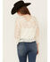 Image #4 - Miss Me Women's Paisley Embroidered Long Sleeve Blouse , Cream, hi-res