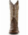 Image #8 - Ferrini Men's Ostrich Patchwork Exotic Western Boots - Broad Square Toe , Chocolate, hi-res