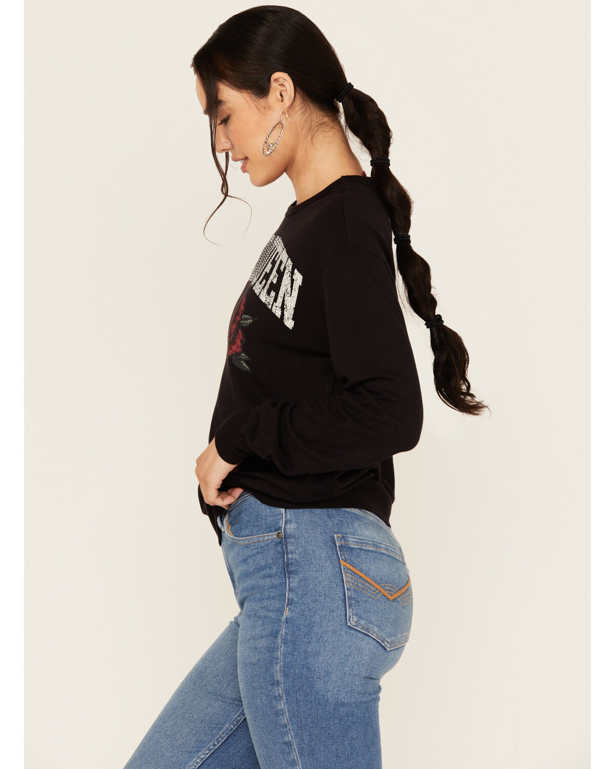 Image #2 - Idyllwind Women's Rodeo Queen Pullover Sweatshirt, Black, hi-res