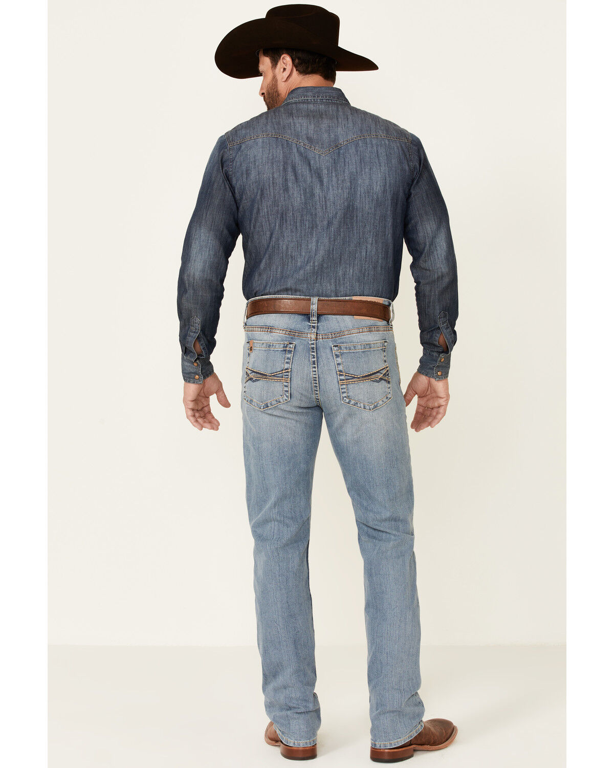 Image #2 - Cody James Core Men's Pistol Light Performance Stretch Slim Straight Jeans, Blue, hi-res