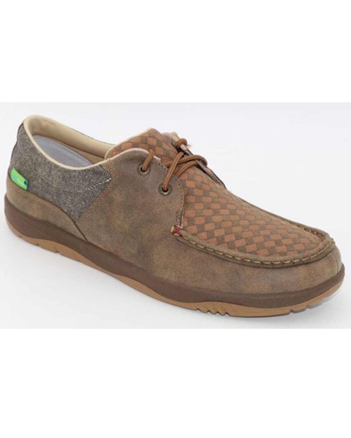 Image #1 - Twisted X Men's Boat Shoe Driving Moc Shoes - Moc Toe, Brown, hi-res