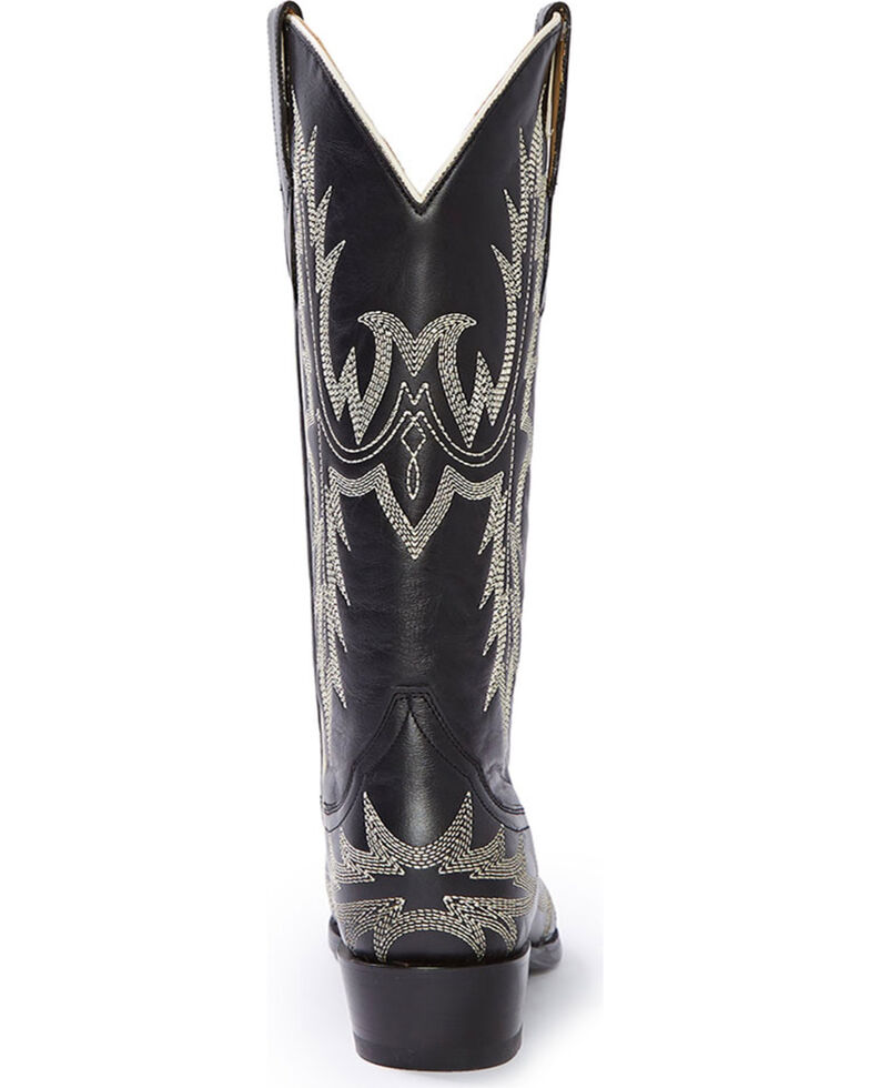 Stetson Women's Tina Flame Pita Embroidery Western Boots - Snip Toe, Black, hi-res