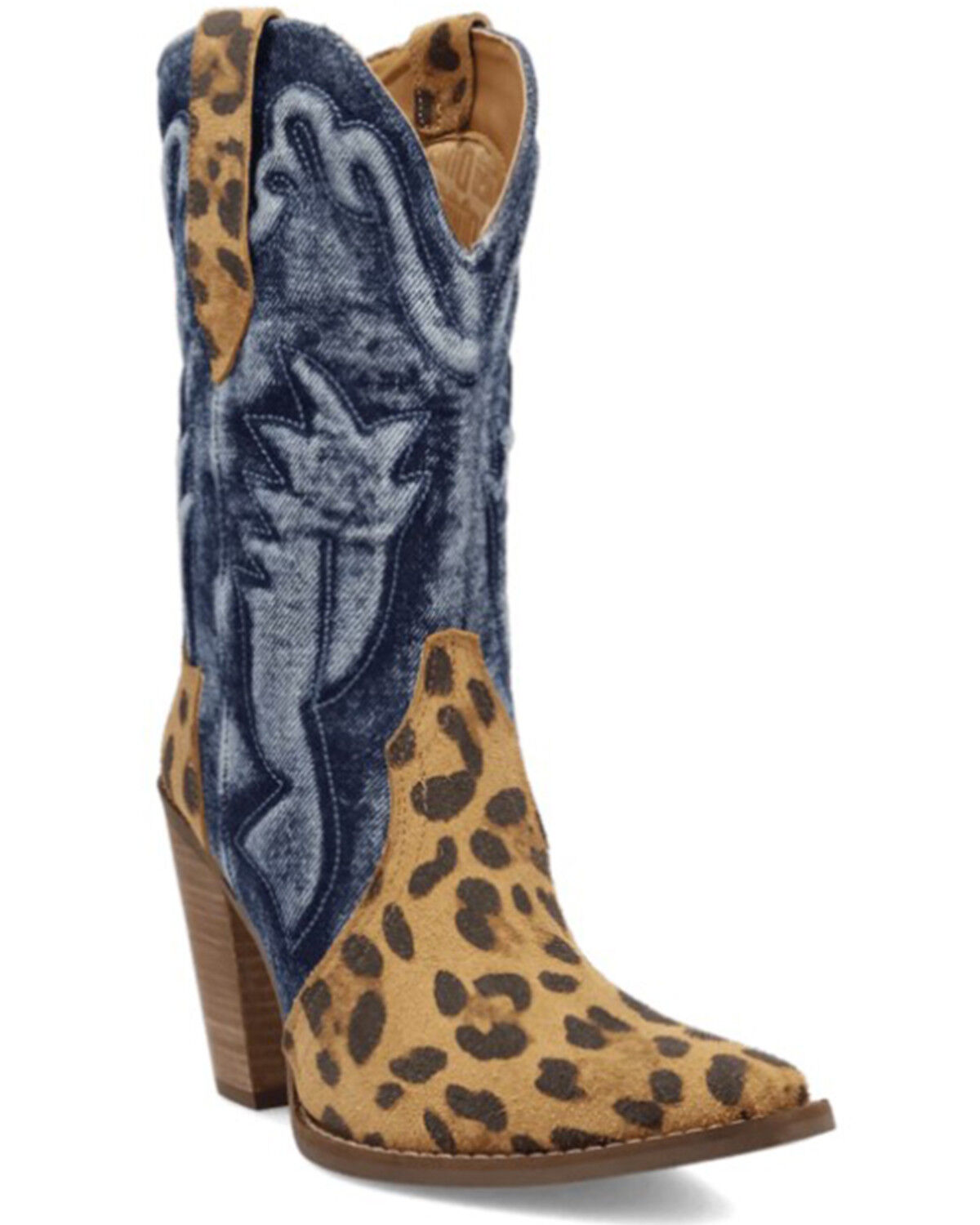 Image #1 - Dingo Women's Tipsy Leopard Print Western Boots - Snip Toe, Leopard, hi-res