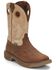 Image #1 - Justin Men's Stampede Rush Western Work Boots - Composite Toe, Brown, hi-res