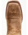 Image #6 - Laredo Men's Distressed Leather Western Boots - Broad Square Toe , Tan, hi-res
