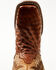 Image #6 - Dan Post Women's Exotic Full-Quill Ostrich Western Boots - Broad Square Toe, Brown, hi-res