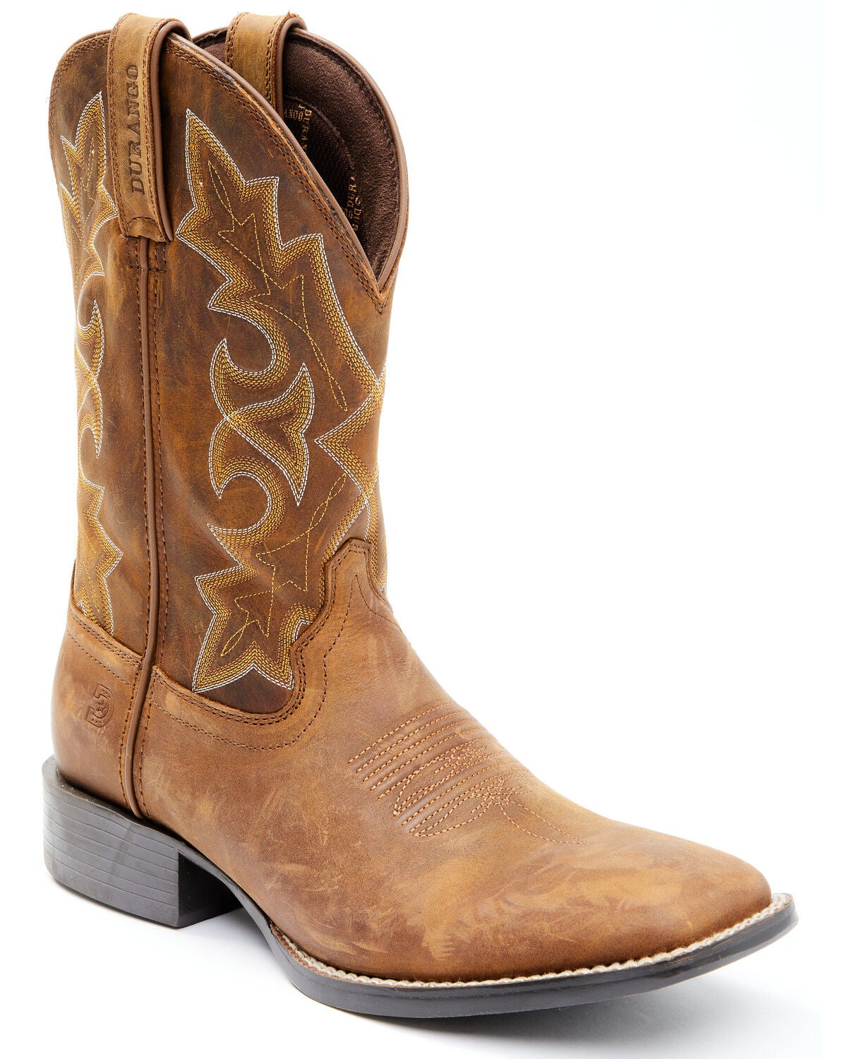 Durango Men's Boot Barn Exclusive Westward Western Performance Boots - Broad Square Toe, Brown, hi-res