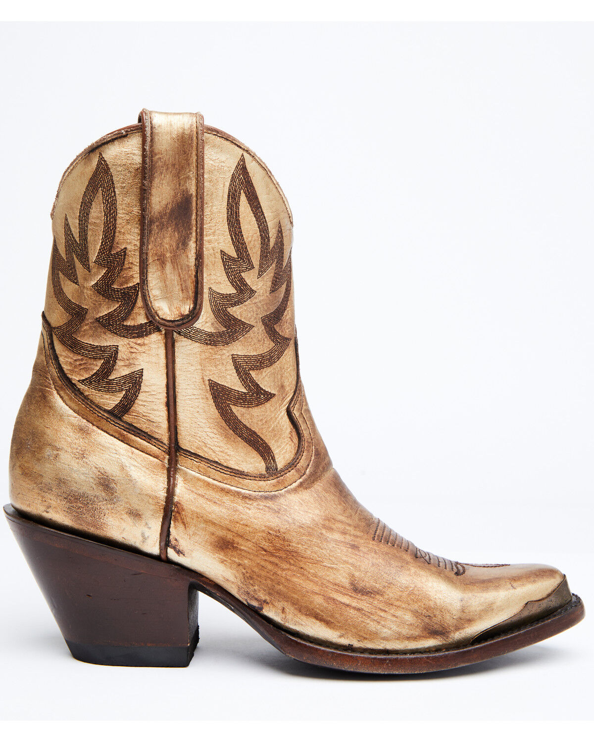 Image #2 - Idyllwind Women's Wheels Western Booties - Round Toe, Gold, hi-res